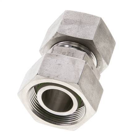 25S & 30S Stainless Steel Straight Cutting Fitting with Swivel 400 bar FKM O-ring Sealing Cone ISO 8434-1