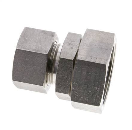 25S & 38S Stainless Steel Straight Cutting Fitting with Swivel 315 bar FKM O-ring Sealing Cone ISO 8434-1