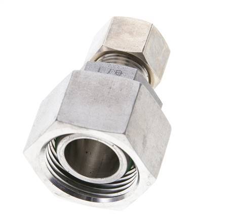 12L & 22L Stainless Steel Straight Compression Fitting with Swivel 160 bar FKM O-ring Sealing Cone ISO 8434-1