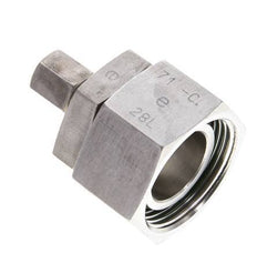 6L & 28L Stainless Steel Straight Compression Fitting with Swivel 160 bar FKM O-ring Sealing Cone ISO 8434-1