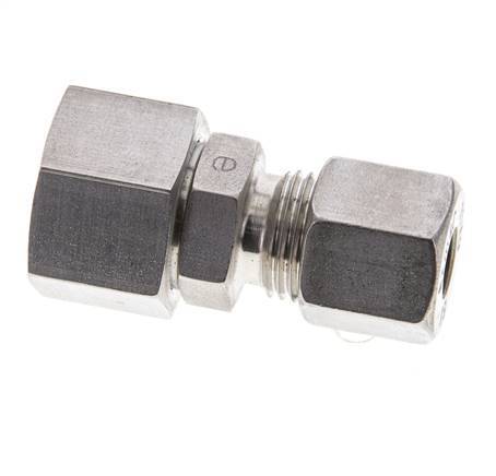 8S & 12S Stainless Steel Straight Compression Fitting with Swivel 400 bar FKM O-ring Sealing Cone ISO 8434-1