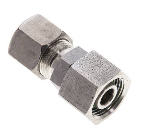 10S & 12S Stainless Steel Straight Compression Fitting with Swivel 400 bar FKM O-ring Sealing Cone ISO 8434-1