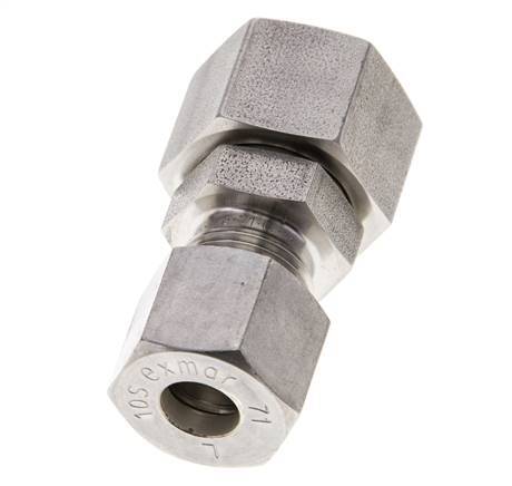 10S & 14S Stainless Steel Straight Compression Fitting with Swivel 400 bar FKM O-ring Sealing Cone ISO 8434-1