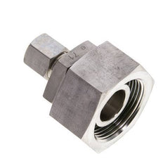 8S & 25S Stainless Steel Straight Compression Fitting with Swivel 250 bar FKM O-ring Sealing Cone ISO 8434-1