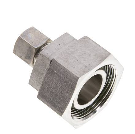 10S & 30S Stainless Steel Straight Compression Fitting with Swivel 250 bar FKM O-ring Sealing Cone ISO 8434-1
