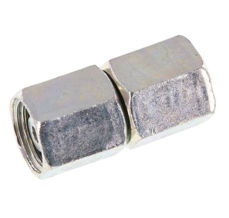 Acero Zincado 6L Recto con Rótula 315 bar Junta tórica de NBR Cono de estanquidad ISO 8434-1