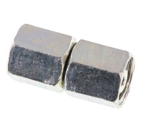 Acero Zincado 6L Recto con Rótula 315 bar Junta tórica de NBR Cono de estanquidad ISO 8434-1