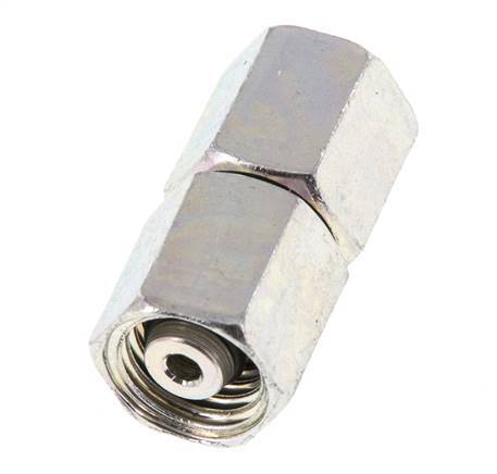 Acero Zincado 6L Recto con Rótula 315 bar Junta tórica de NBR Cono de estanquidad ISO 8434-1