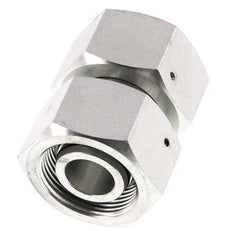 25S Acero zincado Recto con rótula 400 bar Junta tórica de NBR Cono de estanquidad ISO 8434-1