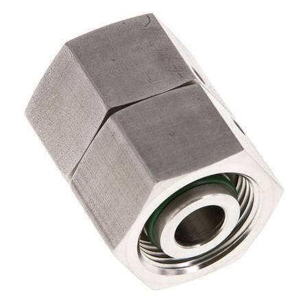 16S Acero inoxidable Recto con Rótula 400 bar FKM Junta tórica Cono de estanqueidad ISO 8434-1