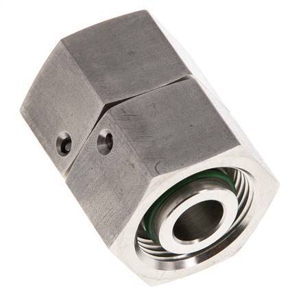 16S Acero inoxidable Recto con Rótula 400 bar FKM Junta tórica Cono de estanqueidad ISO 8434-1