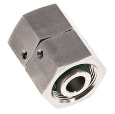 16S Acero inoxidable Recto con Rótula 400 bar FKM Junta tórica Cono de estanqueidad ISO 8434-1