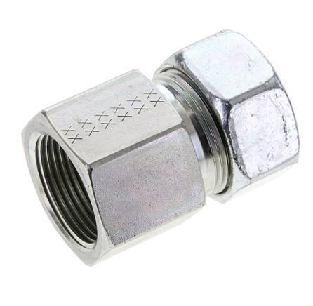 28L & M33x2 Zink plated Steel Straight Cutting Fitting with Female Threads 160 bar ISO 8434-1