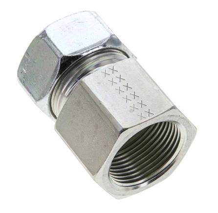 28L & M33x2 Zink plated Steel Straight Cutting Fitting with Female Threads 160 bar ISO 8434-1