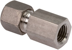 6S & M12x1.5 Stainless Steel Straight Compression Fitting with Female Threads 500 bar ISO 8434-1