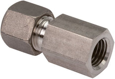 Racor de compresión recto de acero inoxidable 12S y M18x1,5 con rosca hembra 400 bar ISO 8434-1