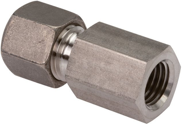 Racor de corte recto de acero inoxidable 25S y M33x2 con rosca hembra 400 bar ISO 8434-1