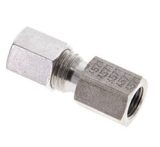 6L & M10x1 Stainless Steel Straight Cutting Fitting with Female Threads 315 bar ISO 8434-1