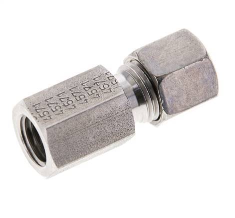 8L & M12x1.5 Stainless Steel Straight Cutting Fitting with Female Threads 315 bar ISO 8434-1