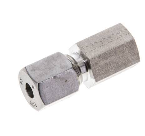 6S & M12x1.5 Stainless Steel Straight Cutting Fitting with Female Threads 630 bar ISO 8434-1