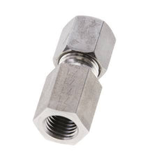 6S & M12x1.5 Stainless Steel Straight Cutting Fitting with Female Threads 630 bar ISO 8434-1