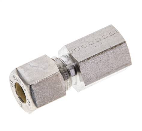 8L & M12x1.5 Stainless Steel Straight Compression Fitting with Female Threads 315 bar ISO 8434-1