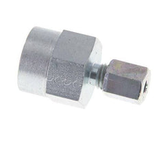 Racor de corte recto de acero galvanizado 4LL y G1/4'' con rosca hembra para manómetros de 315 bar ISO 8434-1