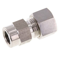 12L & G1/4'' Stainless Steel Straight Compression Fitting with Female Threads for Pressure Gauges 315 bar ISO 8434-1