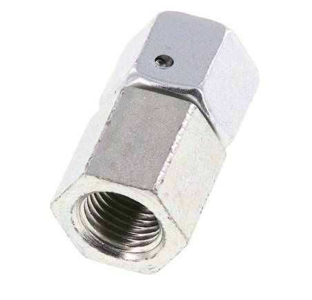 10L & G1/4'' Zink plated Steel Straight Swivel with Female Threads for Pressure Gauges 315 bar NBR Sealing Cone ISO 8434-1