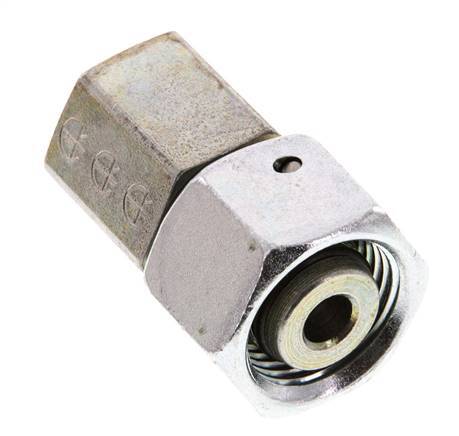 12L &amp; G1/4'' Acero zincado Rótula recta con rosca hembra para manómetros 315 bar Cono de estanqueidad NBR ISO 8434-1