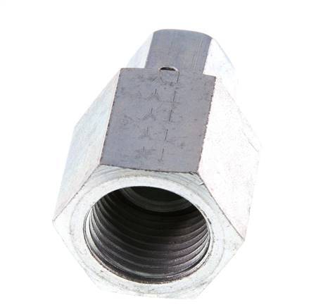 6S y G1/2'' Rótula recta de acero galvanizado con rosca hembra para manómetros 630 bar Cono de estanqueidad NBR ISO 8434-1