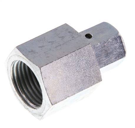 6S y G1/2'' Rótula recta de acero galvanizado con rosca hembra para manómetros 630 bar Cono de estanqueidad NBR ISO 8434-1