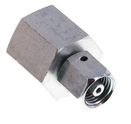 6S y G1/2'' Rótula recta de acero galvanizado con rosca hembra para manómetros 630 bar Cono de estanqueidad NBR ISO 8434-1