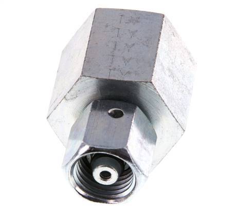 6S y G1/2'' Rótula recta de acero galvanizado con rosca hembra para manómetros 630 bar Cono de estanqueidad NBR ISO 8434-1