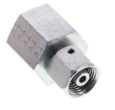 8S & G1/2'' Zink plated Steel Straight Swivel with Female Threads for Pressure Gauges 630 bar NBR Sealing Cone ISO 8434-1