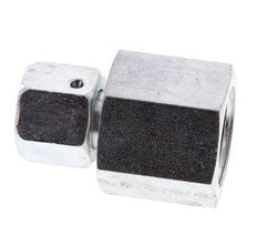 8S & G1/2'' Zink plated Steel Straight Swivel with Female Threads for Pressure Gauges 630 bar NBR Sealing Cone ISO 8434-1