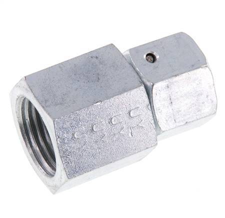 10S & G1/2'' Acero zincado Rótula recta con rosca hembra para manómetros 630 bar Cono de estanqueidad NBR ISO 8434-1