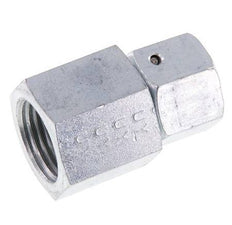 10S & G1/2'' Acero zincado Rótula recta con rosca hembra para manómetros 630 bar Cono de estanqueidad NBR ISO 8434-1