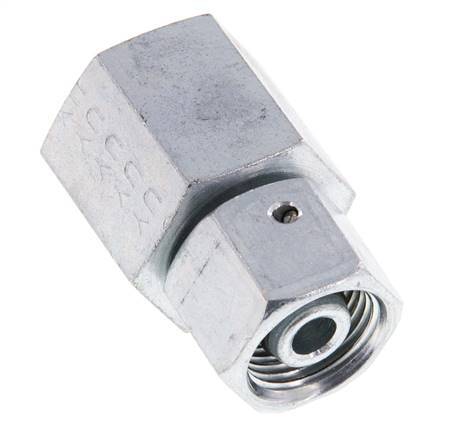10S & G1/2'' Acero zincado Rótula recta con rosca hembra para manómetros 630 bar Cono de estanqueidad NBR ISO 8434-1