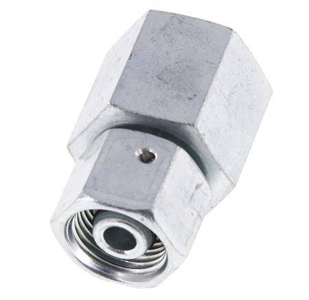 10S & G1/2'' Acero zincado Rótula recta con rosca hembra para manómetros 630 bar Cono de estanqueidad NBR ISO 8434-1