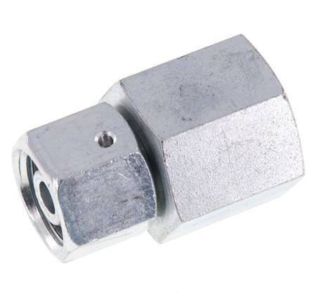 10S & G1/2'' Acero zincado Rótula recta con rosca hembra para manómetros 630 bar Cono de estanqueidad NBR ISO 8434-1
