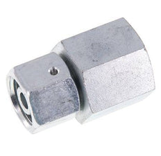 10S & G1/2'' Acero zincado Rótula recta con rosca hembra para manómetros 630 bar Cono de estanqueidad NBR ISO 8434-1