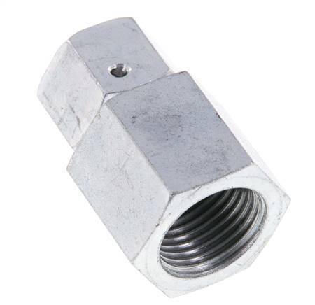 10S & G1/2'' Acero zincado Rótula recta con rosca hembra para manómetros 630 bar Cono de estanqueidad NBR ISO 8434-1