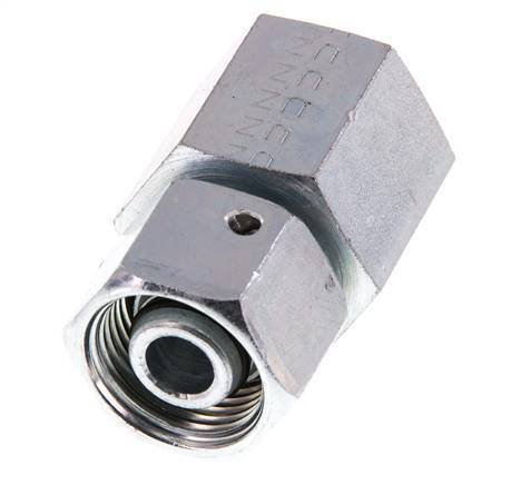 12S & G1/2'' Acero zincado Rótula recta con rosca hembra para manómetros 630 bar Cono de estanqueidad NBR ISO 8434-1