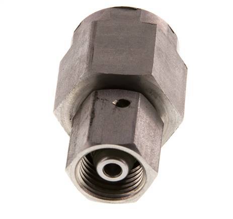 8S y G1/2'' Rótula recta de acero inoxidable con rosca hembra para manómetros 630 bar Cono de estanqueidad FKM ISO 8434-1