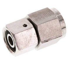 12S y G1/2'' Rótula recta de acero inoxidable con rosca hembra para manómetros 630 bar Cono de estanqueidad FKM ISO 8434-1