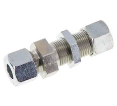 12S Zink plated Steel Straight Cutting Fitting Bulkhead 630 bar ISO 8434-1