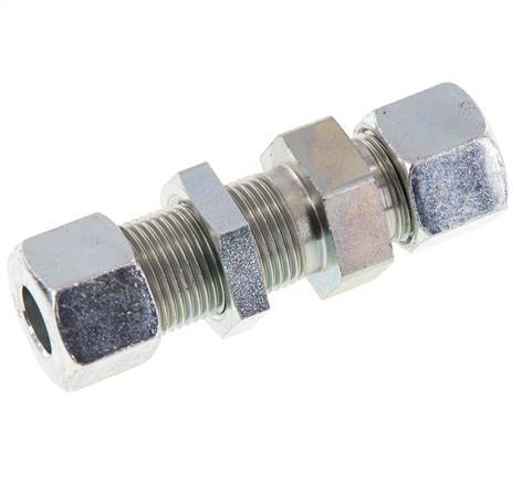 12S Acero Zincado Racor Recto Pasamuros 630 bar ISO 8434-1