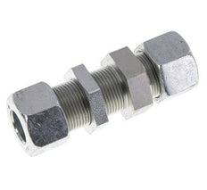 16S Acero Zincado Racor Recto Pasamuros 400 bar ISO 8434-1