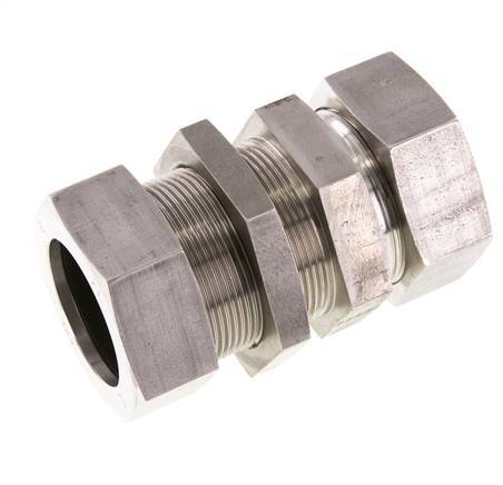 42L Stainless Steel Straight Cutting Fitting Bulkhead 160 bar ISO 8434-1